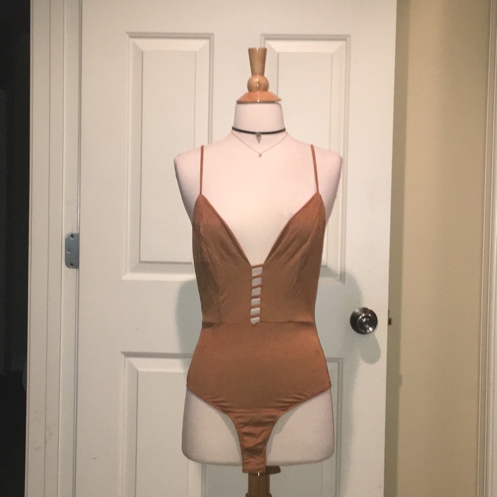 Suede bodysuit